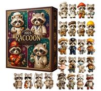 Raccoon s, With Interactive Family Activity, 26x18x4cm, Christmas Countdown Toy, Raccoon Figurine Calendar, Cute And Fun, For Kids, Boys, Girls