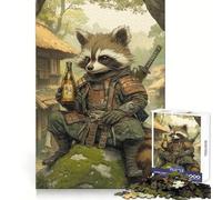 Raccoon Samurai 1000 Piece Jigsaw Puzzles for Teenagers Boost Memory Gentle Relax Premium Cut Bday Surprise (38x52cm)