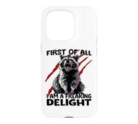 Raccoon sarcasm cheeky raccoon chaos panda Case for iPhone 15 Pro