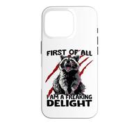 Raccoon sarcasm cheeky raccoon chaos panda Case for iPhone 16 Pro