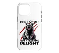 Raccoon sarcasm cheeky raccoon chaos panda Case for iPhone 16 Pro Max
