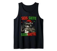Raccoon SEIS Siete Six Seven Christmas 67 Meme Fun Tank Top