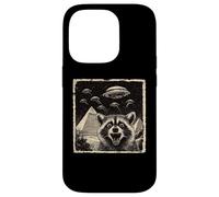Raccoon Selfie With Alien UFO Pyramids Funny Case for iPhone 14 Pro