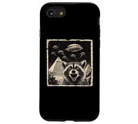 Raccoon Selfie With Alien UFO Pyramids Funny Case for iPhone SE (2020) / 7/8