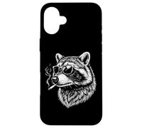 Raccoon Smoking Cigarette Case for iPhone 16 Plus