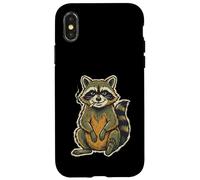 Raccoon Smoking Vintage Retro Animal Meme Funny Cigarette Case for iPhone X/XS