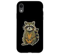 Raccoon Smoking Vintage Retro Animal Meme Funny Cigarette Case for iPhone XR