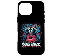 Raccoon Snack Attack Donut Graffiti Case for iPhone 16 Pro Max