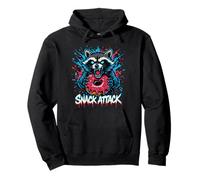 Raccoon Snack Attack Donut Graffiti Pullover Hoodie