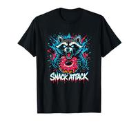 Raccoon Snack Attack Donut Graffiti T-Shirt