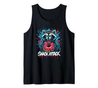 Raccoon Snack Attack Donut Graffiti Tank Top
