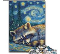 Raccoon Starry Sky Puzzles for Teenagers 2000 Pieces, for Age 14+ Game Wall Decoration Unique Gifts for Birthday And Christmas (70x100cm)