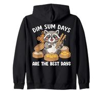 Raccoon Steamed Dumpling Asian Brunch Lover Zip Hoodie