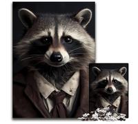 Raccoon Suit 1000Pc Adults Jigsaw Puzzle Jigsaw Puzzles Relaxing Entertainment, Home Decor 26X38CM/10.23x14.96inch