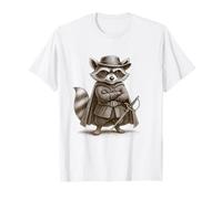 Raccoon Swashbuckler Masked Hero Rapier Animal Duelist T-Shirt