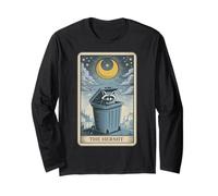 Raccoon Tarot Card The Hermit Raccoon Long Sleeve T-Shirt