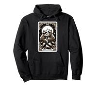 Raccoon Tarot Card The Lovers Joke Racoon Pullover Hoodie