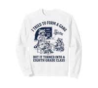 Raccoon Teacher Eighth Grade Class Funny School Humor Sweatshirt