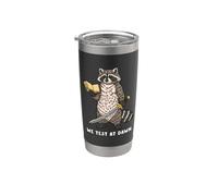 Raccoon Teacher Test Day Dawn Funny Final Exam Coordinator Stainless Steel Insulated Tumbler