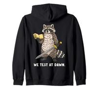 Raccoon Teacher Test Day Dawn Funny Final Exam Coordinator Zip Hoodie