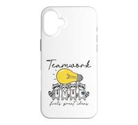 Raccoon Teamwork Idea Lightbulb Collaboration Case for iPhone 16 Plus