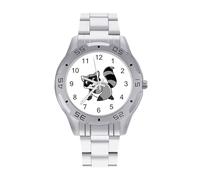 Raccoon Thief Men's Watches Stainless Steel Watch Strap Analog Quartz Watch Business Wristwatches