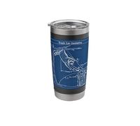 Raccoon Trash Can Geometry Blueprint Funny Physics STEM Stainless Steel Insulated Tumbler
