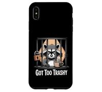 Raccoon Trash Got Too Trashy Funny Pun Animal Lover Case for iPhone XS Max