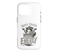 Raccoon Trash Panda Energy Funny Garbage Animal Humor Case for iPhone 16 Pro