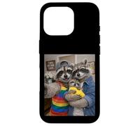 Raccoon Two Moms Life Selfie Mother's Day Queer Mom Pride Case for iPhone 16 Pro