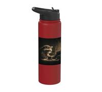 Raccoon Typing On Typewriter Author Writer Stainless Steel Insulated Water Bottle