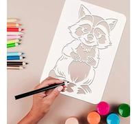 Raccoon Wall Stencils Template Reusable Spray PaintStencils for Craft Painting On Wood Craft Canvas Walls Wood Furniture Decorations DIY Scrapbooking