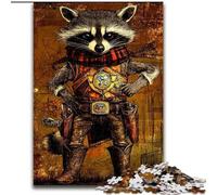 Raccoon Warrior 1000 Piece Jigsaw Puzzles for Teenagers Gifts, for Age 14+ Game Wall Decoration Unique Gifts for Birthday And Christmas (26x38cm)