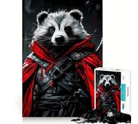 Raccoon Warrior Badger Wild Animal Jigsaw Puzzles 1000 Piece for Teenagers Logic Ability Toy Relaxing Fun Accurate Cut Artistic Gift (50x75cm)