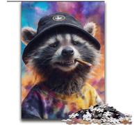 Raccoon Wearing A Hat 2000 Piece Jigsaw Puzzles for Teenagers Gifts, for 14+ Train Your Brain And Your Hands Christmas Game Gifts (70x100cm)