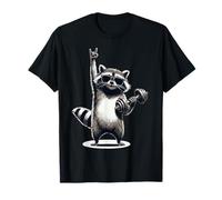 Raccoon Weight Lifting Bodybuilding Workout Funny Gym T-Shirt