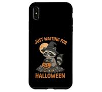 Raccoon Witch Hat Pumpkin Halloween Trick or Treat Case for iPhone XS Max