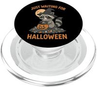 Raccoon Witch Hat Pumpkin Halloween Trick or Treat PopSockets PopGrip for MagSafe