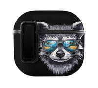 Raccoon With Glasses Case Compatible with AirPods 4 Hard Earphone Case Protective Cover