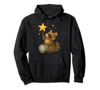 Raccoon with Star and Snowglobe Christmas Design Pullover Hoodie