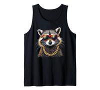 Raccoon With Sunglasses, Cool Funny Rebel Boss Hip Raccoon Tank Top