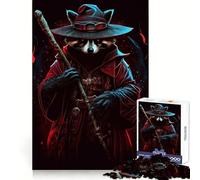 Raccoon Wizard Staff Jigsaw Puzzles for Adults1000 Pieces Memory Gain Stress Relief Design Assembly Memorable Gift (38x52cm)