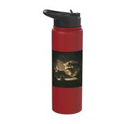 Raccoon Writing On Typewriter Author Novelist Stainless Steel Insulated Water Bottle