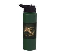 Raccoon Writing On Typewriter Author Novelist Stainless Steel Insulated Water Bottle