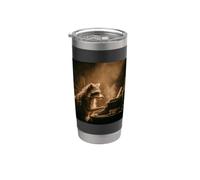 Raccoon Writing On Typewriter Retro Author Stainless Steel Insulated Tumbler