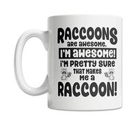 Raccoons are Awesome Mug Durable Coffee Mug Cute Tea Mugs for Office Milk Home 330Ml
