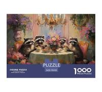 Raccoons_having_tea Jigsaw Puzzles for Adults Animal Puzzle Game 1000 Pieces Educational Games Home Decoration Gifts 70x50cm/1000pcs