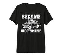 Raccoons in A Car - Become Ungovernable Premium T-Shirt