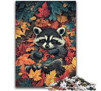 Raccoons in Autumn Jigsaw Puzzles for Teenagers 2000 Jigsaws,Stress Reliever Difficult Challenge Deal As Gifts for The Whole Family (70X100cm)