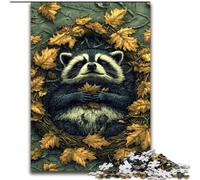 Raccoons in Autumn JigsawPuzzle 1000 Pieces for Adults, Educational Stress Relief Toy for Is Ideal As A Gift for The Whole Family (26x38cm)